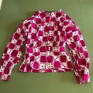 Louis Feraud fushia and white US6 $150